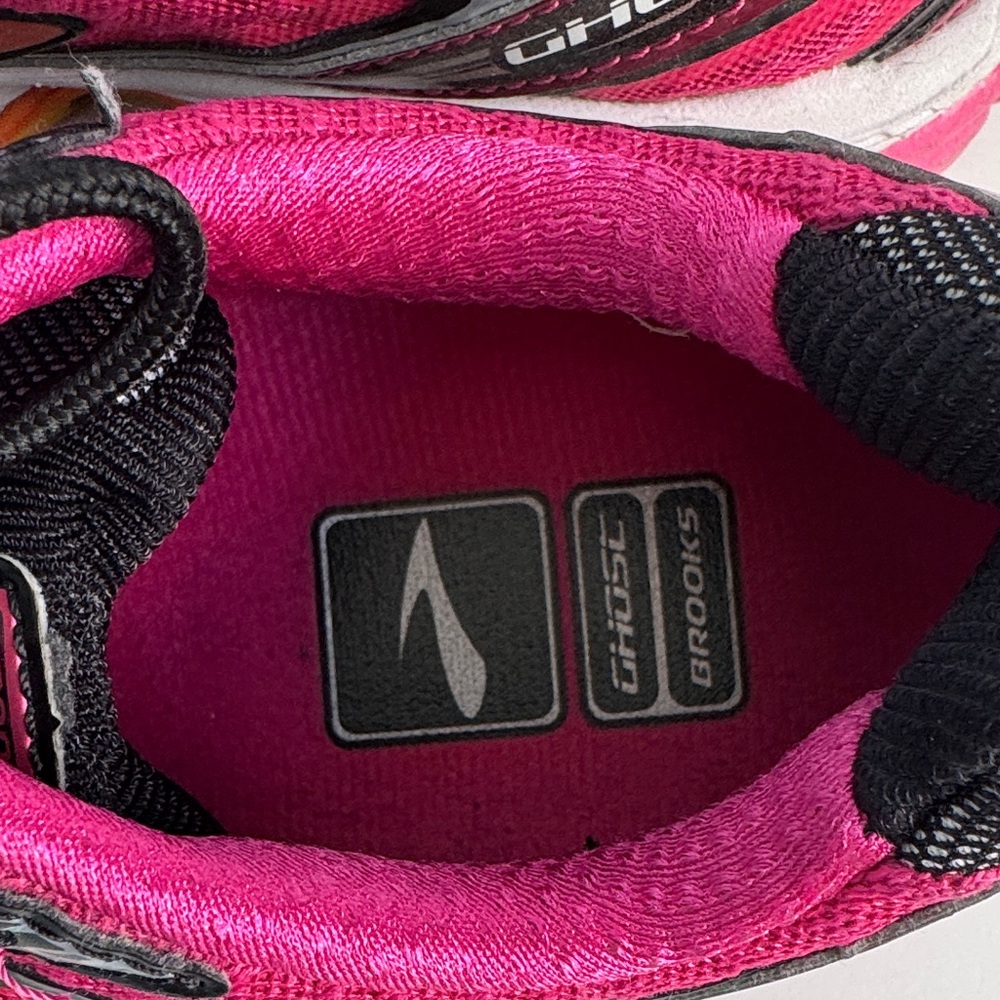 Brooks Women's Pink and Yellow Athletic Shoes - Picture 5 of 7